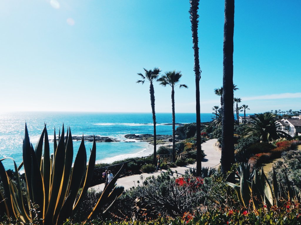 A photo of the Southern California coast.